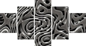 Obraz - Metaliczna abstrakcja (125x70 cm)