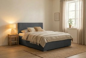 Łóżko MARS 160x200 cm Jasny szary Z materacem