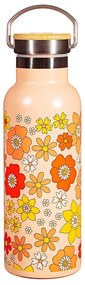 Pomarańczowa butelka dla dzieci ze stali nierdzewnej 500 ml 70s Floral – Sass & Belle