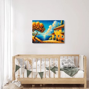 Obraz na szkle - Dom z pomarańczami II. (70x50 cm)