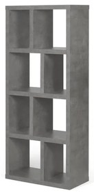 Szary regał w dekorze betonu 70x159 cm Berlin – TemaHome