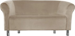 Sofa Milo tkanina Welur wygodna sofa tapicerowana do salonu i poczekalni : Kolor nogi - Chrom, Kolor tkaniny - VELVET - MG09, Typ tkaniny - Velvet, Wysokość nogi - 15 cm