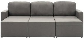 Rozkładana sofa modułowa taupe tkanina - Lanpara 4Q