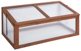 Outsunny Mała szklarnia, Ogrodowa mini szklarnia z płytami PC, Dobra przepuszczalność światła, 100D x 65S x 40W cm