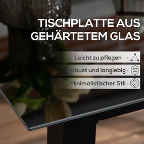 Outsunny Stolik ogrodowy Stolik Outdoor, Stolik do salonu zewnętrznego, odporny na warunki atmosferyczne, 80 x 80 x 74 cm, Czarny