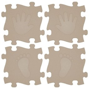 Woopie mata sensoryczna ortopedyczna puzzle ręce i nogi 16 el. - kolor beżowy