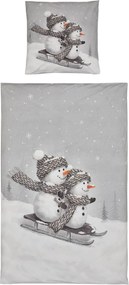 PrzytulneMieszkanie.pl PrzytulneMieszkanie.pl 3D pościel z bawełny renforcé FROSTY szary, 100% bawełna Rozmiar pościeli: 80 x 80 cm | 135 x 200 cm