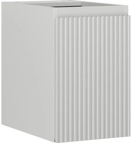 Mexen Rivel szafka łazienkowa podumywalkowa 30 cm, 1 drzwi, ryflowana, szara mat - 91A21-03047-1-BF62