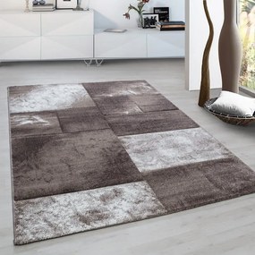 Dywan nowoczesny Hawaii Kwadraty beżowo-szary 80 cm x 150 cm