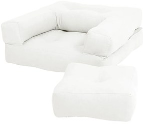 Dziecięcy fotel rozkładany s taburetkou Karup Design Mini Cube Creamy