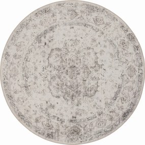 Dywan vintage INKA Medalion z Efektem Postarzenia Beżowy koło 120 cm x 120 cm