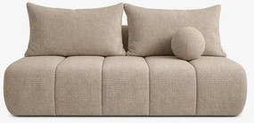 Sofa z Funkcją Spania SARIA Beżowa Szenil Nowoczesna