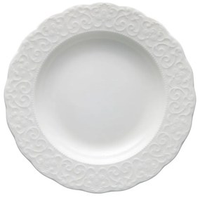 Biały głęboki porcelanowy talerz ø 22 cm Gran Gala – Brandani