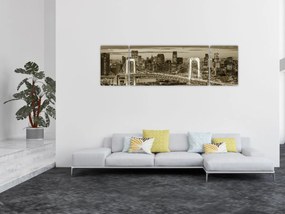 Obraz - Złote Miasto (170x50 cm)