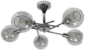 Chromowana nowoczesna lampa wisząca - 3X D278 D5-F70