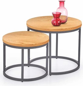 Zestaw dwóch stolików w stylu loft - R0-F21