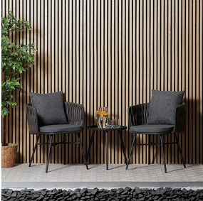 Zestaw mebli ogrodowych szary 59x70,5x61 cm 49x44,5 cm