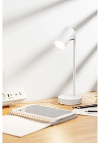 Biała lampa stołowa z metalowym kloszem (wysokość 35 cm) Veneto – GTV