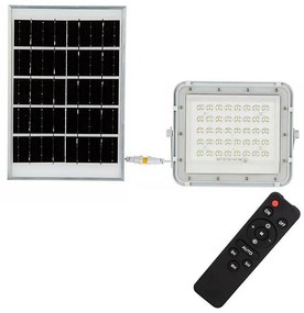 LED Zewnętrzny naświetlacz solarny LED/6W/3,2V IP65 6400K biały + pilot