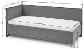 Szare łóżko dziecięce ze schowkiem 120x200 cm Fun – Meise Möbel