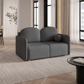 Masseno Sofa SUVI II z funkcją spania i pojemnikiem na pościel, Rozkładana sofa - Szary, NEVE 90