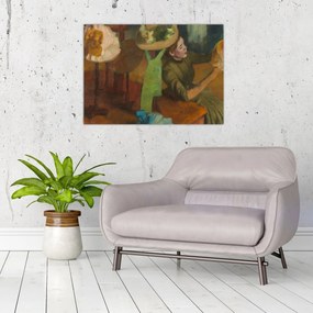 Obraz na szkle - Edgar Degas, The Millinery Shop, reprodukcje (70x50 cm)