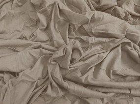 PrzytulneMieszkanie.pl Bawełniane prześcieradło z gumką STANDARD 90 x 200 cm brązowe