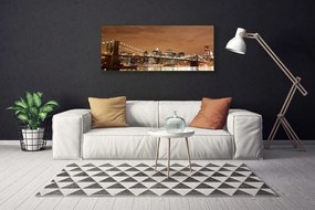 Duży obraz na płótnie Miejski Most o Zmierzchu