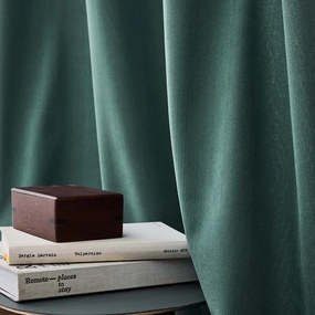 Zielona zasłona termiczna sztruksowa 140x260 cm Madison – douceur d'intérieur