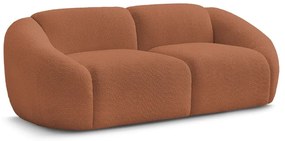 Pomarańczowa sofa z materiału bouclé 230 cm Tina – Bobochic Paris