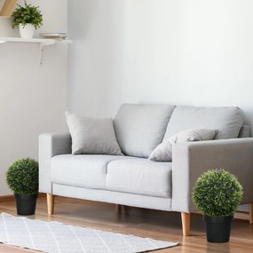 HOMCOM Sztuczne Rośliny w Zestawie 2 szt., UV-Odporna Dekoracyjna Roślina, Deko-Rośliny, Indoor, Outdoor, 45 cm, Zielony
