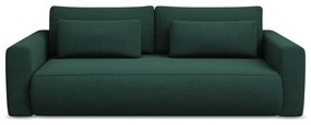 Zielona rozkładana/ze schowkiem sofa 238 cm Kapua – Makamii