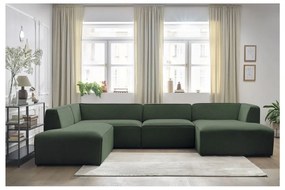 Zielony narożnik modułowy (lewostronny/w kształcie litery U) Megeve – Bobochic Paris