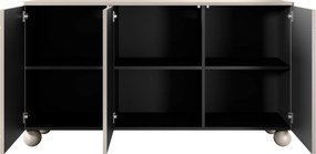 Komoda Sonatia II 150 cm trzydrzwiowa - kaszmir / nogi kule