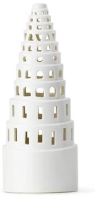 Biały ceramiczny świecznik świąteczny Kähler Design Lighthouse, ø 9 cm