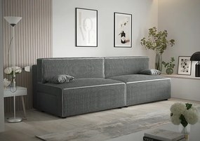 Szara rozkładana sztruksowa sofa - Lider 3X