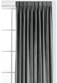 Szara aksamitna zasłona częściowo zaciemniająca (dimout) 530x225 cm Velto – Filumi