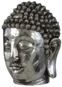 Srebrna figura Głowa Buddy , 43cm