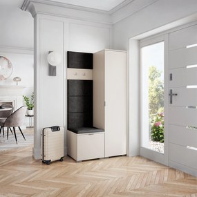 Masseno Garderoba LORI 95/181/51 cm Nowoczesna Szafa do Przedpokoju Kaszmir
