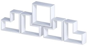 Biała wielopoziomowa półka 180 cm Elitra – Kalune Design