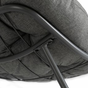 Fotel Bujany Ogrodowy LAREDO na Płozach Wypoczynkowy Szary Nowoczesny