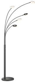 Czarna lampa stojąca LED ze ściemniaczem (wysokość 225 cm) Dent – Fischer &amp; Honsel