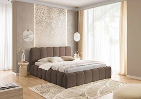 Brązowe łóżko nowoczesne w kształcie chmurki G9-H45