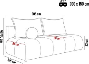 Sofa COCO z funkcja spania i pojemnikiem CLOUD 39 DOMOHOME