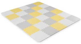 KINDERKRAFT - Piankowe puzzle LUNO 30 szt. szaro-żółte