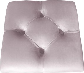 Pufa CHESTERFIELD tkanina Welur loft ławka podnóżek metal : Kolor Stelaża - Czarny , Kolor tkaniny - VELVET - MG55, Typ tkaniny - Velvet