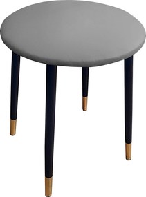 Taboret TRIX stelaż metalowy STOŁEK LOFT : Kolor nogi - Czarno-złota stożek, Kolor tkaniny - EKO-SKÓRA - 22D, Typ tkaniny - Eko-skóra
