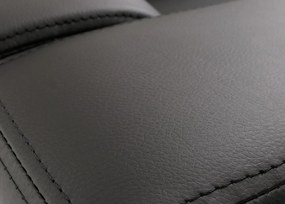 Fotel Fotel wypoczynkowy Lille,  sztuczna skóra, czarny