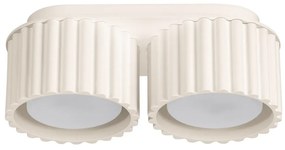 Plafon dwupunktowy AURA 2 beżowy GX53 ryflowany SOLLUX  LIGHTING