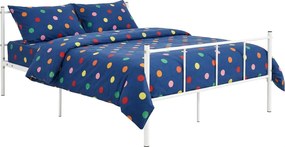 Białe metalowe łóżko 120x200 cm G5-P08